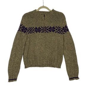 Vintage Abercrombie and Fitch Wool Snowflake Cardigan| Size L